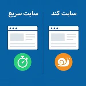 مقایسه تصویری بین سایت سریع و سایت کند